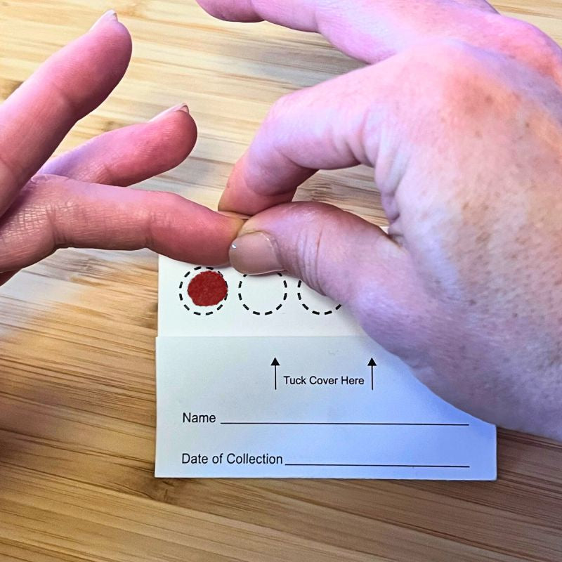 Wipe the first drop and form a hanging drop