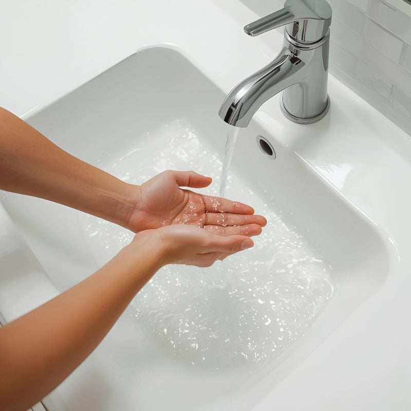 Wash and warm hands
